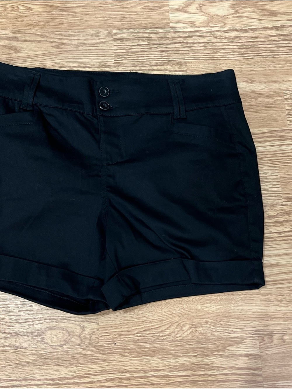torrid Black High-Rise Cuffed Shorts